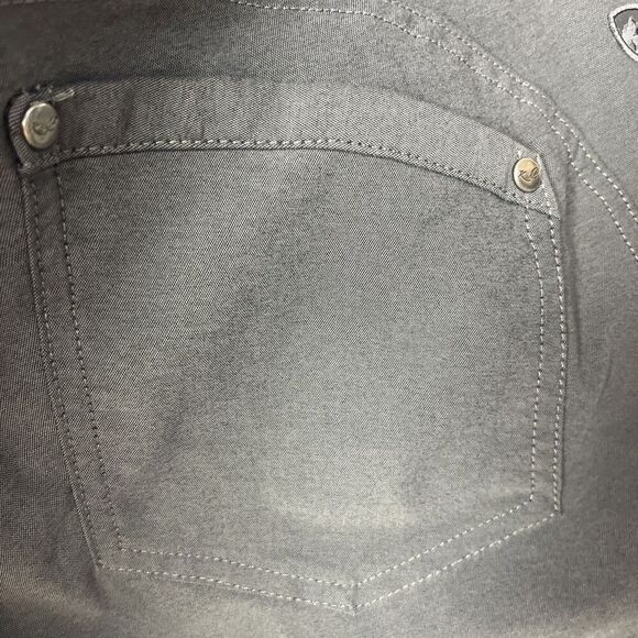 Kuhl Women's Dark Grey Snap Zipper Shorts With Zipper Drawstrings-Size 8 - Picture 11 of 11